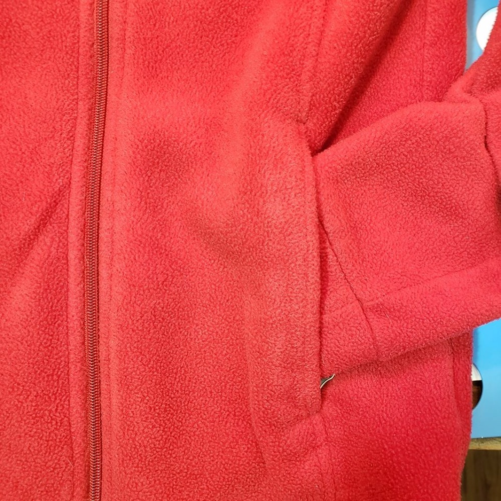 Columbia Youth Unisex Red Fleece Jacket M (10/12) - Picture 3 of 8